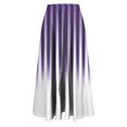 thumbnail image 3 of ameIAEA Women A-Line High Waist Midi Skirt Color Block Ruffle Flowy Skirts 2024 Fall Trendy Skirt, 3 of 6