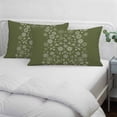 thumbnail image 4 of Japanese Throw Pillow Covers, Green Rustic Retro Pastoral Floral Leaves Soft Breathable Pillow Cases with Invisible Zipper for Sleeping, Standard Pillowcases for Couch Bed Sofa Chair 20x26 Inches, 4 of 9