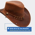 thumbnail image 4 of RESISTANCE Premium Australian Style Leather Cowboy Hat | Shapeable Outback Hat for Men and Women, 4 of 5