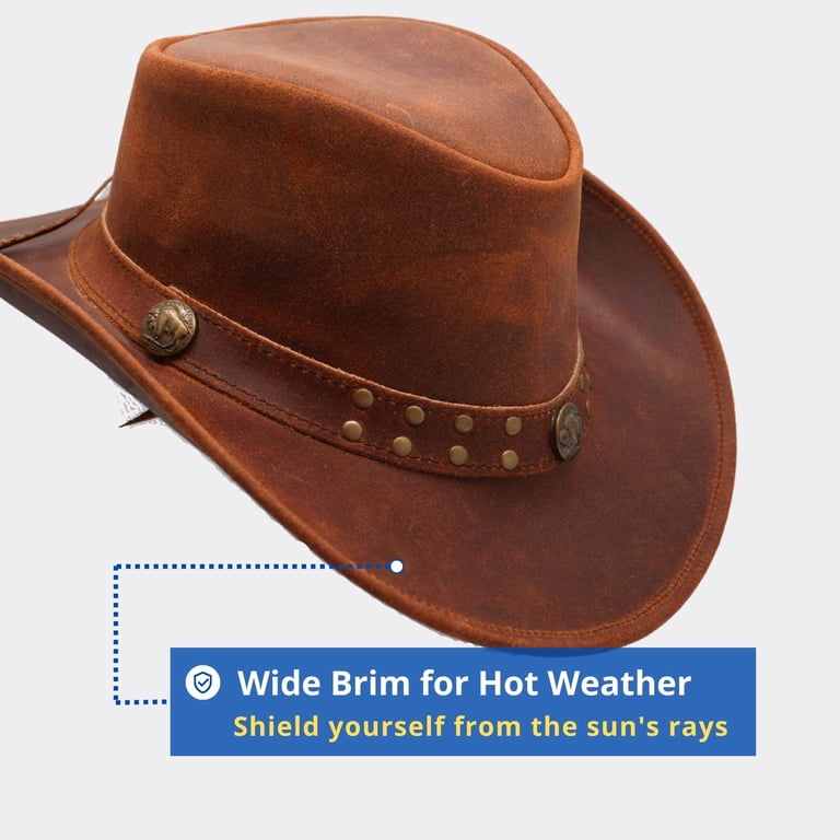 RESISTANCE Premium Australian Style Leather Cowboy Hat  display picture 1