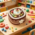 thumbnail image 5 of syligr 17 Piece Dough Cake Maker Toy for Pretend Play, 12 Colors Dough, Cake Molds, Play Food Set for Toddler, Modeling Clay Toy for Preschool, Kitchen Playset for Christmas Birthday Gift, Ages 3+, 5 of 6