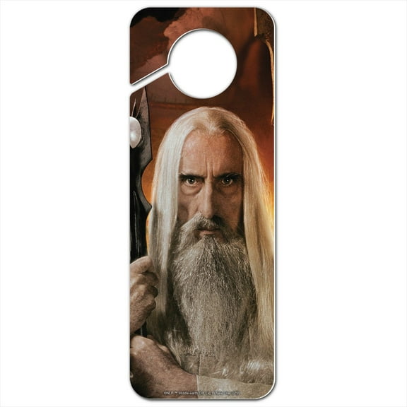 The Lord of the Rings Saruman Character Plastic Door Knob Hanger Sign