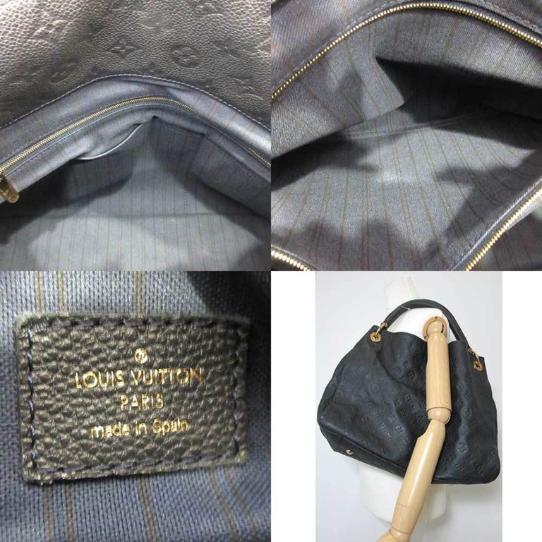 Authenticated Used Louis Vuitton Bag Artie MM Amphini Dark Navy One  Shoulder Semi-shoulder Women's Monogram Amplant M93448 