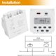thumbnail image 4 of CN101A DC 12V Temporizador LCD digital Pantalla LCD programable Fuente de alimentación LCD digital Control de relé temporizador semanal con cubierta impermeable Blanco, 4 of 5