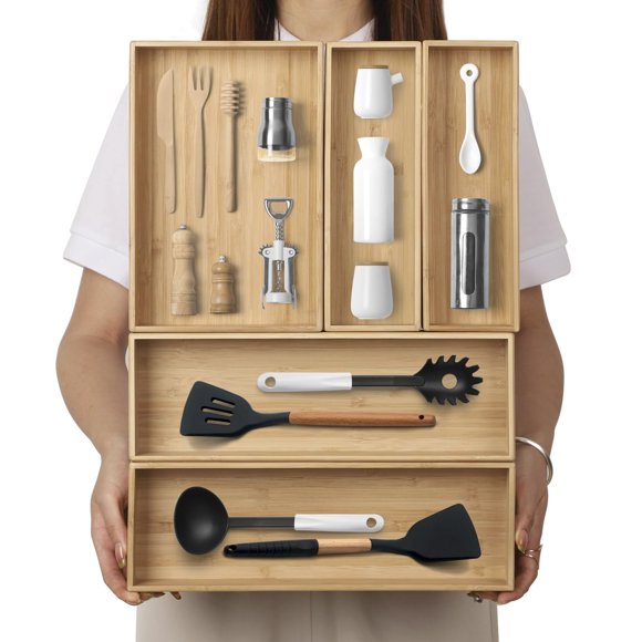 Set organizador de cajones BAMOTTO CRAFTBAMBOO Stack Bamboo x5