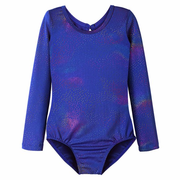 HOZIY Long Sleeve Leotards for girls Ballet gymnastics Blue Size 7-8 Years Old 78