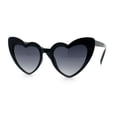 thumbnail image 4 of Girls Kid Size Heart Shape Lolita Valentine Love Sunglasses Black - Smoke, 4 of 8