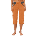 thumbnail image 3 of Mohiass Capri Pants for Women,Women's Pants Lightweight Hiking Cargo Pockets Casual Travel Cropped Cotton Pants with Pockets Orange 2XL, 3 of 7