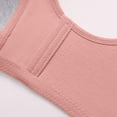 thumbnail image 5 of iHPH7 Front Closure Bras for Older Women Supportive Convenient Bralettes Padded Bras for Women Everyday Sleep Bras No Underwire Front Clasp Comfortable Bra Convenient Snap Pink 44, 5 of 8