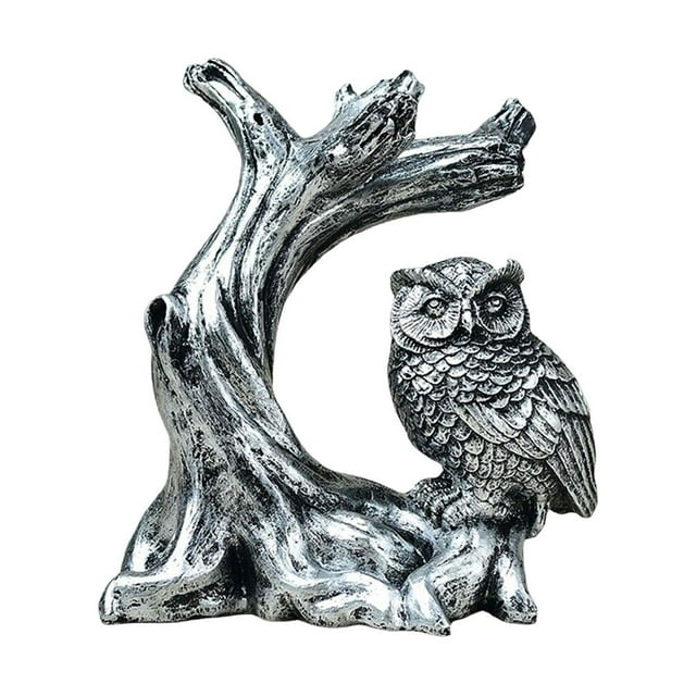 TISHITA Ball Display Stand, Ball Holder Owl Figurine Statue Organizer Collection Desktop Argent