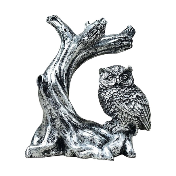 Expositor de bolas, soporte para bolas, estatua de búho, figurita de mesa, objetos de colección, artesanías artísticas Argén