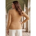 thumbnail image 3 of Jessica London Women's Plus Size Ribbed Keyhole Pullover Sweater, 3 of 4