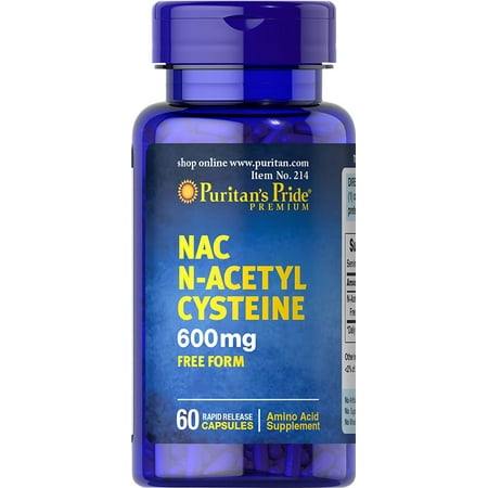 Puritan's Pride N-Acetyl Cysteine (NAC) 600 mg-60 Capsules FREE