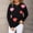 *F-Black, variant on ClodeEU Womens Fall Cute Heart Print Sweater ,Long Sleeve Crewneck Casual Knitted Sweaters Clothes E-Black,Womens Plus L