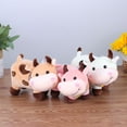 thumbnail image 6 of Great Gifts Super Soft Cute Cartoon Kawaii Calf with Scarf Plush Toy Bull Doll Little Color Cow Doll PINK, 6 of 8