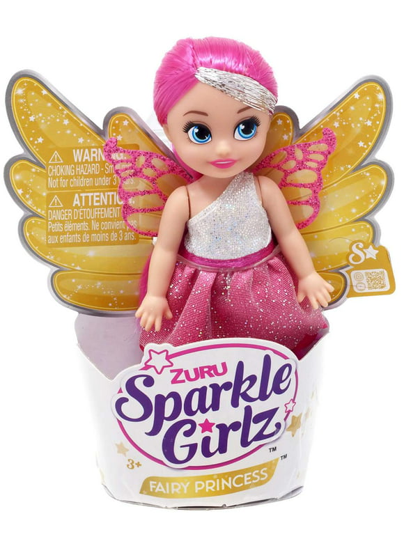 Sparkle Girlz Fairy Princess Pink Hair with Pink Dress Mini Doll