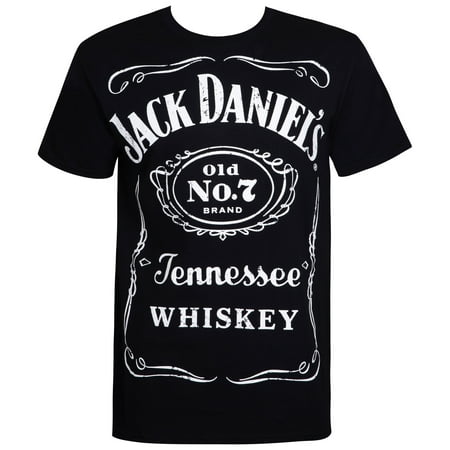 Jack Daniels Big Label Classic Logo Black Tee (Jack Daniels Best Man Label)