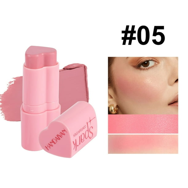 Fiudx Rubber En Barra, Iluminador Cremoso, Color Duradero para Mejillas, Dúo Versátil de Rubor E Iluminador, Maquillaje Diario, para Mujeres de Todas Las Edades, Diseño Ideal para Viajes.