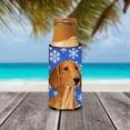 thumbnail image 3 of Dachshund Winter Snowflakes Holiday Ultra Hugger for slim cans, 3 of 6