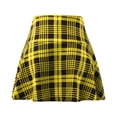 thumbnail image 6 of labakihah plaid skirts for women women fashion casual lattice printing a-line mini skirt yellow, 6 of 8