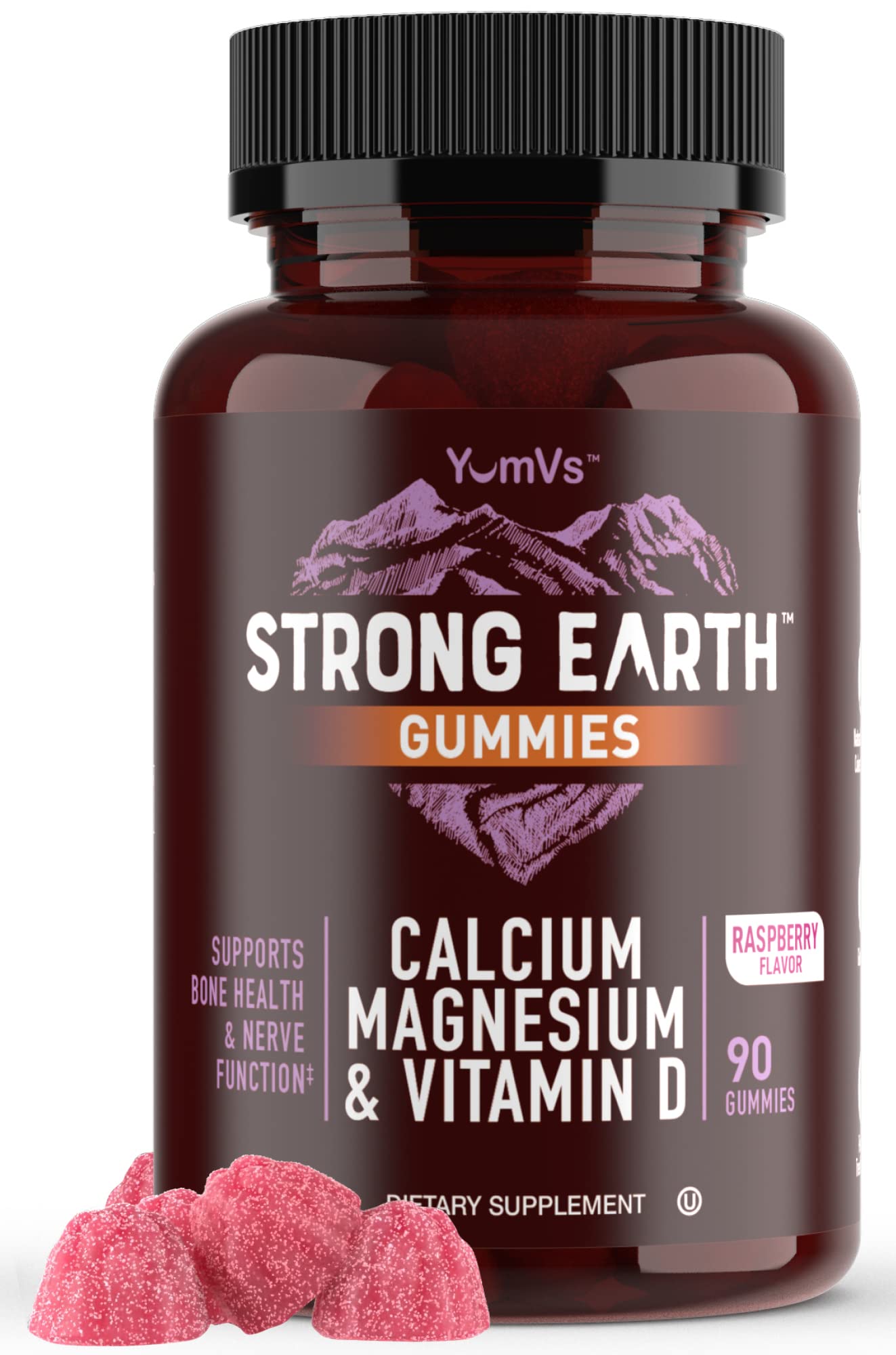 Strong Earth Calcium, Magnesium, Vitamin D3 Gummies (90 Count
