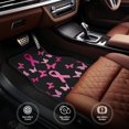 thumbnail image 6 of Naloa Breast Cancer Car Foot Mat Set of 4 Pieces - Universal Floor Liner Neoprene Full Set Floor Mats for Cars Trucks SUV, 6 of 7