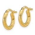 thumbnail image 2 of Finest Gold 2.4 mm 14K Polished & Diamond-cut Hoop Earrings, 2 of 3