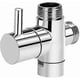thumbnail image 1 of Brass 3 Way Valve G 1/2" Durable Rustproof Bath Shower Diverter 3 Way Diverter Valve Polished Chrome Easy to Install for Bathroom Kitchen Shower Syst, 1 of 5