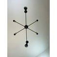 thumbnail image 4 of Gorgeous 6 Arms 8 Light Hand Crafted Brass Sputnik Chandelier With Black Powder Coated Mid Century Modern Chandelier, 4 of 4