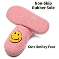 thumbnail image 3 of Smiley Face Slippers for Kids/Children, Anti-Slip Soft Plush Comfy Indoor Slippers, 3 of 5
