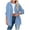 Light Blue, variant on ICHUANYI Womens Classic Solid Button Down Long Sleeve Shirt Coat Flannel Jacket Casaul Loose Pocket Shirts Fall Winter Clothes Outfits 2023