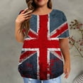 thumbnail image 6 of Patlollav July 4Th Tshirt For Women Plus Size Short Sleeve Tops Usa Flag Graphic Print Blouses Independence Day Plus Size Tee Shirt, 6 of 6