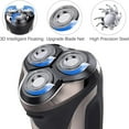thumbnail image 3 of MesaSe 1Pack Electric Shaver for Men  Waterproof Electric Razor Dry Wet Rotary Face  Shaver Rechargeable Cordless Travel Beard Nose LED Display & Charging Stand & Pop Up Trimmer for Dad H, 3 of 7