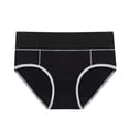 thumbnail image 6 of Lumtrix Cotton High Waisted Womens Underwear Soft Stretch Breathable Full Coverage Ladies Panties 5 Pack Black M, 6 of 6