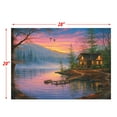 thumbnail image 6 of River's Edge Products 1000 Piece Puzzle, Jigsaw Puzzle in Tin for Adults, Teenagers, and Kids, Unique Nature Landscape Puzzle, 28 by 20 Inches, Cabin Scene, 6 of 7