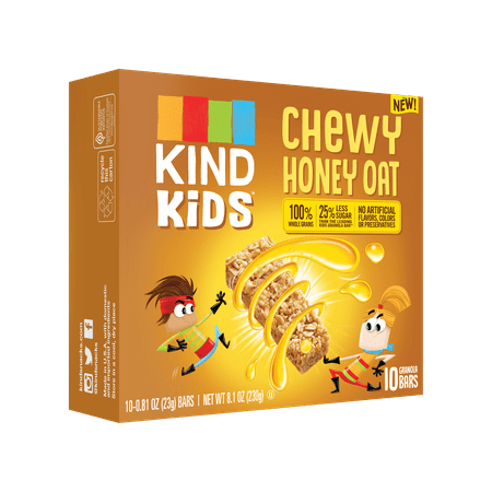 (2 Pack) KIND Kids, Honey Oat Granola Bar, 10ct, .81 oz Bars, Gluten Free, Non GMO, 100% Whole (Best Kind Of Honey)