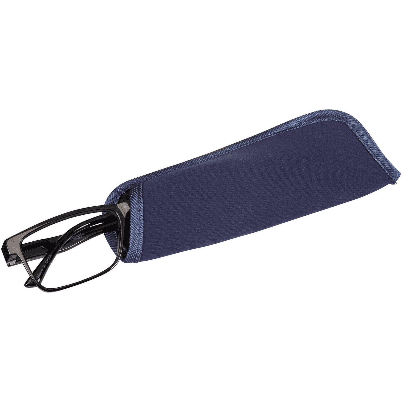 Equate Men's Finn Bluelight Rectangular Reading Glasses with Case, Black, +1.25