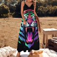thumbnail image 2 of Tiger Animal Graffiti Fine Art Sleeveless Dress Summer Dress Woman 2025, 2 of 7