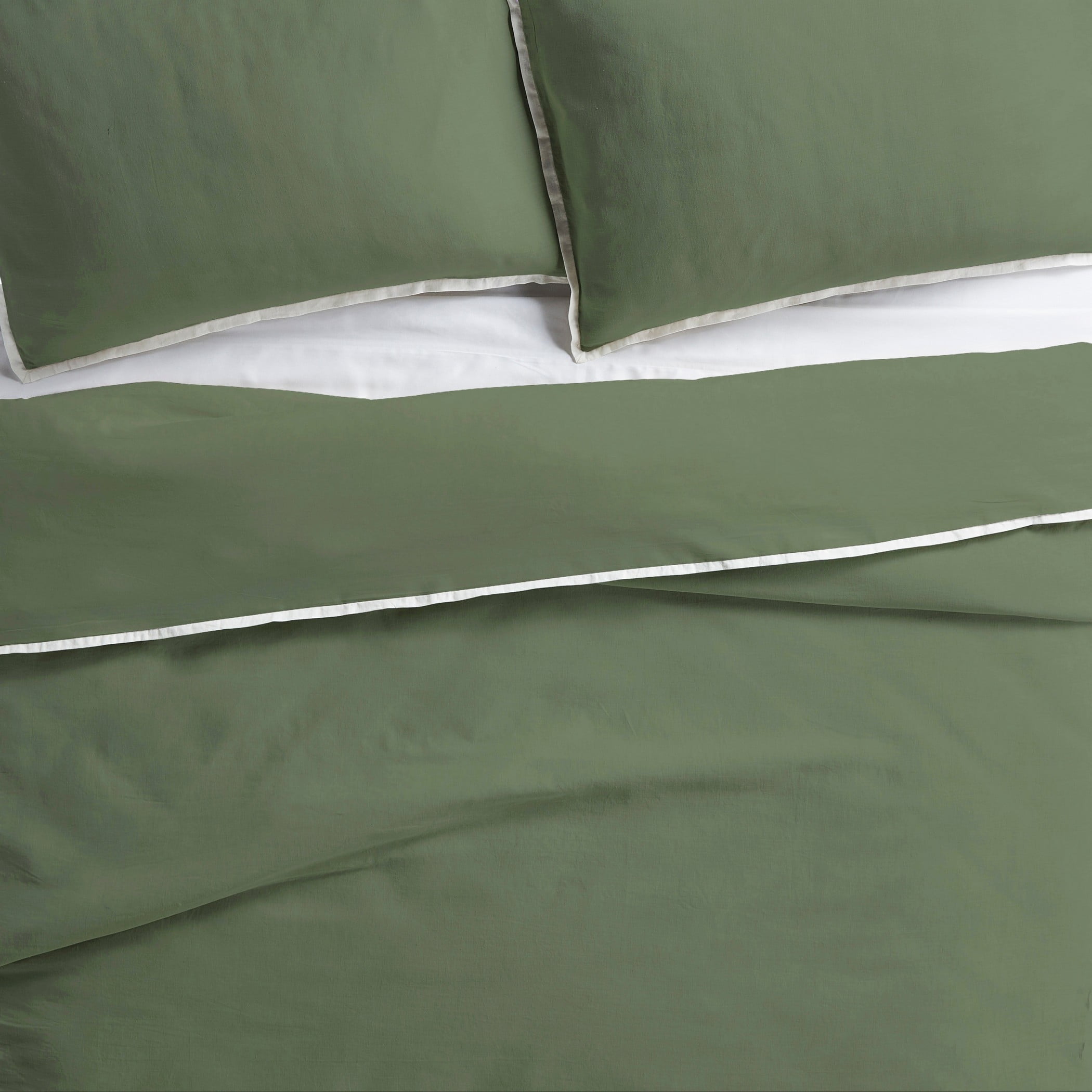 Better Homes & Gardens 3-piece Green Linen Duvet Cover Set, Full/Queen