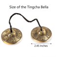 thumbnail image 3 of QT S Tibetan Handmade Yoga Meditation Om Tingsha Bell Chimes Cymbal Set, with Handmade Unique Bag (2.75 Inches Buddhist Tingsha, Om Mani Padme Hum Mantra) Made in Buddha Born Country Nepal (Yellow), 3 of 4