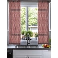 thumbnail image 2 of Red Boho Sheer Curtains 39 Inch Length 2 Panels Set for Living Room/Bedroom, Vintage Ethnic Tribe Abstract Art Floral Kitchen Curtains Grommet Semi-Sheer Curtains Drapes Window Treatments 27.5"x39"x2, 2 of 7