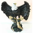 thumbnail image 2 of Large Wings Of Glory Perching Grand Bald Eagle On Tree Branch Statue Home Decor Figurine American Patriotic Gift For Lawyers Government Civil Servants Military Personels, 2 of 7