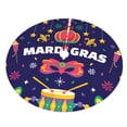 thumbnail image 5 of Cauagu 36" Christmas Tree Skirt Happy Mardi Gras Pattern Christmas Tree Decorations Tree Mat for Xmas Decorations Occasion Holiday Home Decor -36", 5 of 7