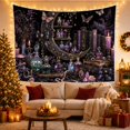 thumbnail image 3 of Crescent Moon with Potion Bottles and Gothic Books in a Starry Night, Mystical Fantasy for Dark Decor Fans, Witchcraft Room Art, Halloween Gift Tapestry Wall Hanging for Bedroom and Living Room, 3 of 7
