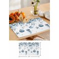 thumbnail image 7 of Fall Placemat Blue Pumpkin Thanksgiving Placemats for Dining Table Medusa Starfish Autumn Leaves Washable Table Mats for Party Kitchen Dining Decoration Set of 6, 7 of 7