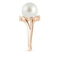 thumbnail image 3 of ANGARA Solitaire South Sea Cultured Pearl Bypass Split Shank Ring in 14K Rose Gold for Women | June Birthstone, Birthday, Anniversary, Jewelry Gift for Women | Pearl Ring, 3 of 9