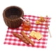 thumbnail image 1 of 1 Set of Miniature Doll House Bread Basket Kit Mini Bread Basket Prop Miniature Bread Basket with Accessory, 1 of 4