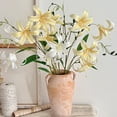 thumbnail image 3 of Riguas Faux Lily Flower Long Stem Artificial Lily Branch with 4 Bloom Heads And Leaves Real Touch Lilium Flower for Wedding Party Home Decor, 3 of 7