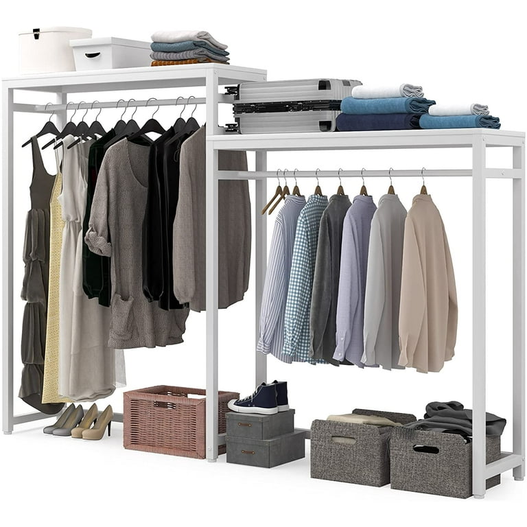 Free Standing Closet Organizer Clothes Garment Rack with Open