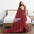 thumbnail image 5 of Montclair State University Logo Fleece Blanket, Very Soft Microfiber Flannel Blanket for Couch Warm and Cozy for All Seasons, 5 of 6
